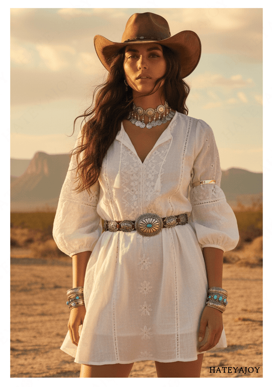 Ceinture Oeillets Turquoise CowGirl <br>Tiva