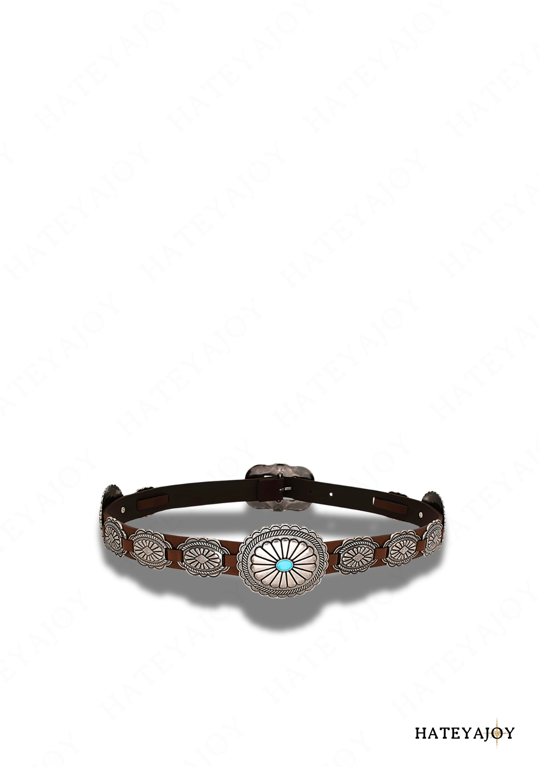 Ceinture Oeillets Turquoise CowGirl | Tiva | HateyaJoy