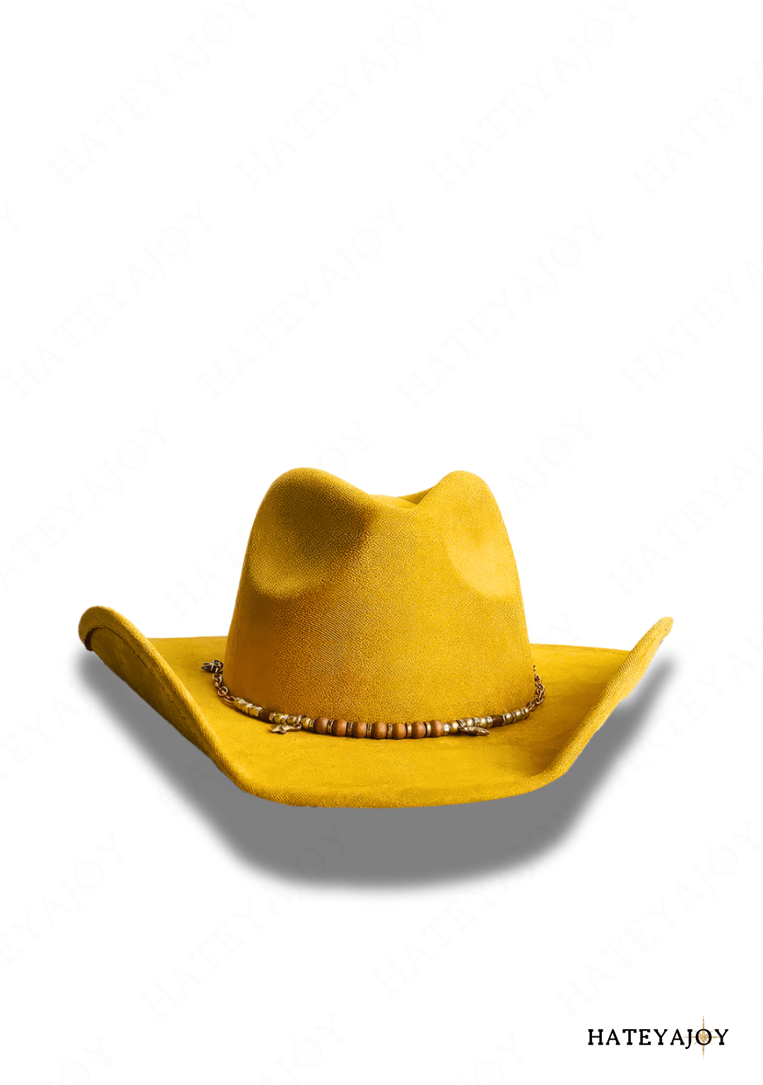 Chapeau Bohème Style Western Cowgirl | Elinger | HateyaJoy Jaune / 56-58 cm