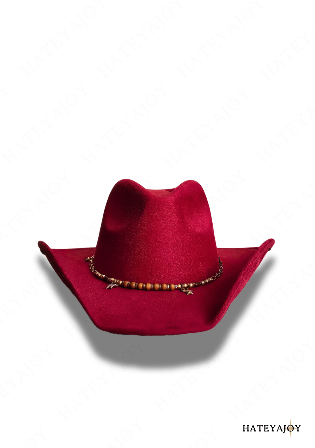 Chapeau Bohème Style Western Cowgirl | Elinger | HateyaJoy Rouge / 56-58 cm