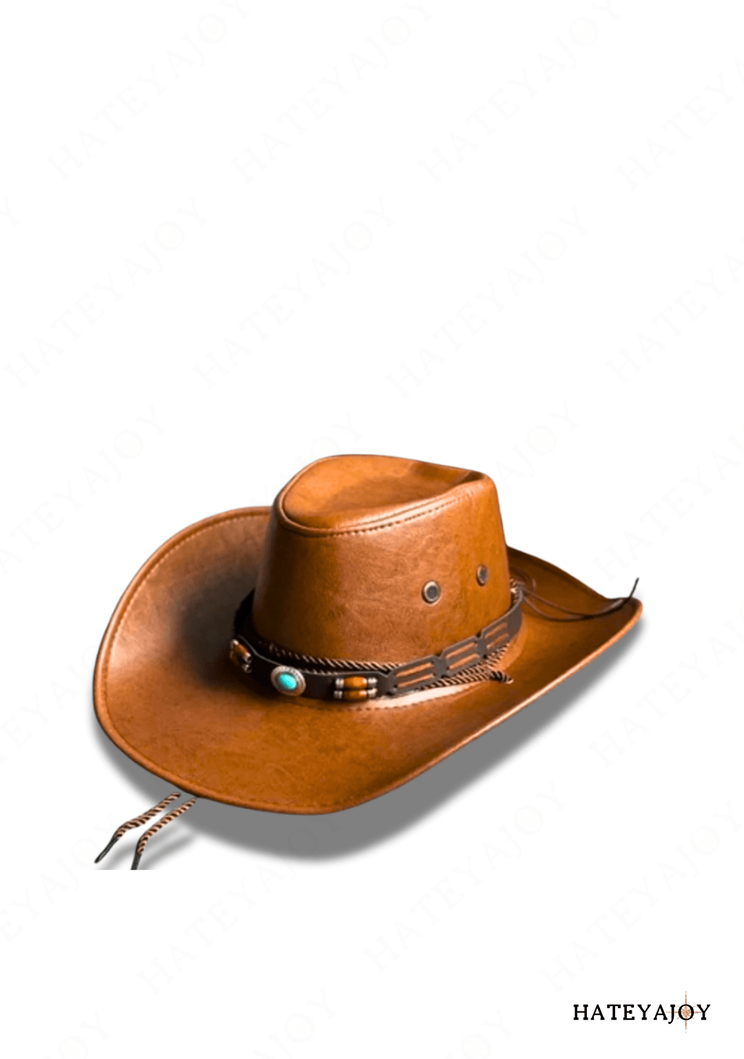 Chapeau Western Similicuir Boho Cowgirl Cowboy | Tex | HateyaJoy Camel