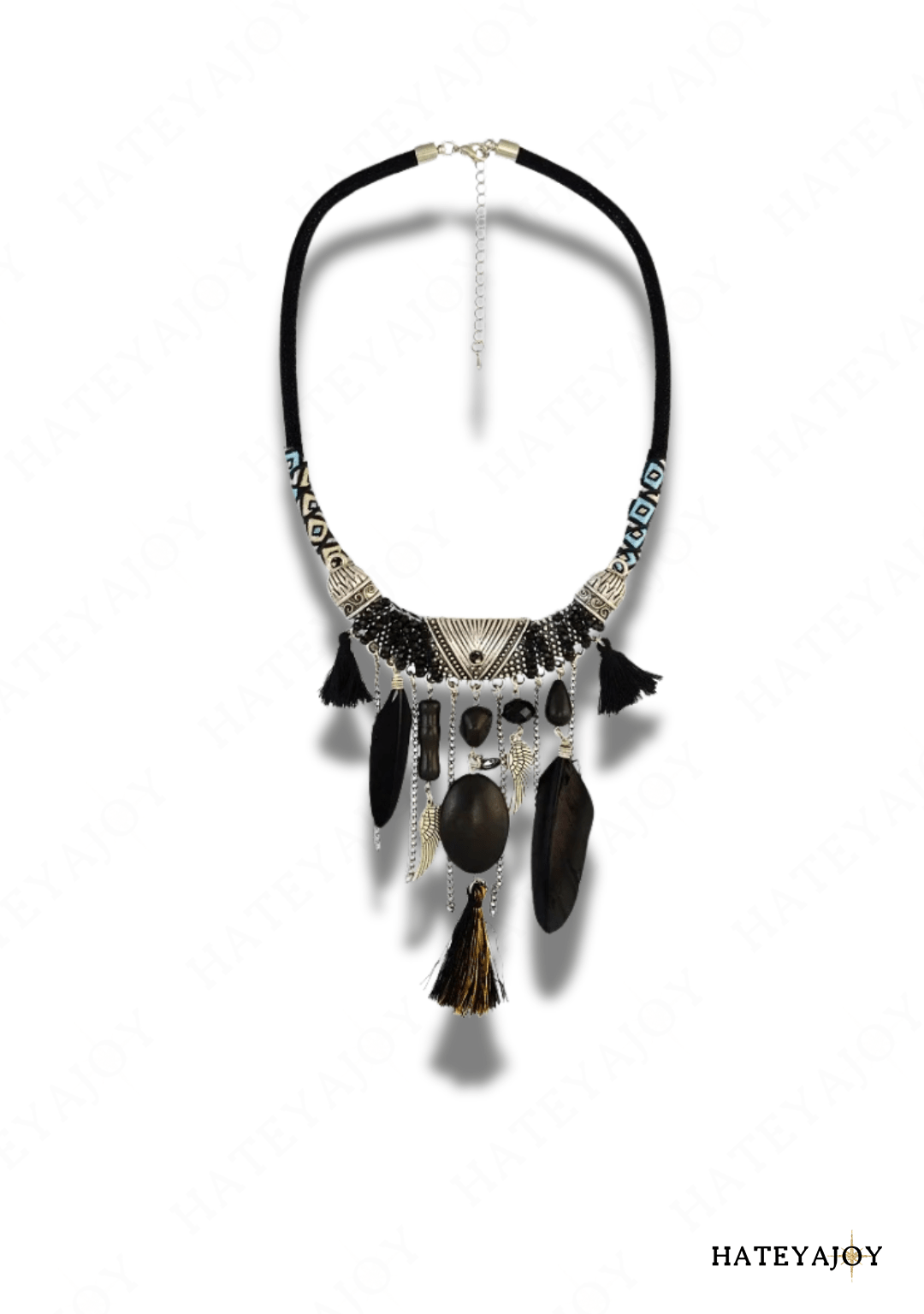 Collier Bohème Style Africain | Lewa | HateyaJoy Noir