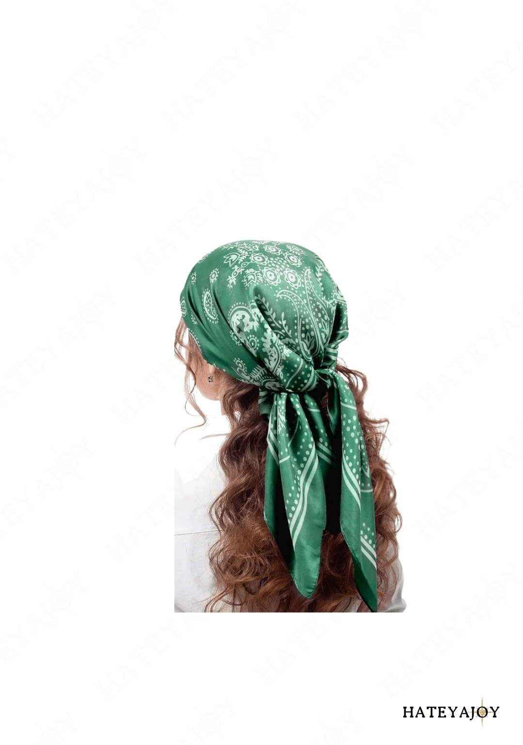 Foulard Carré Femme Effet Soie Imprimé | Wild Soul | HateyaJoy Vert / 90 x 90