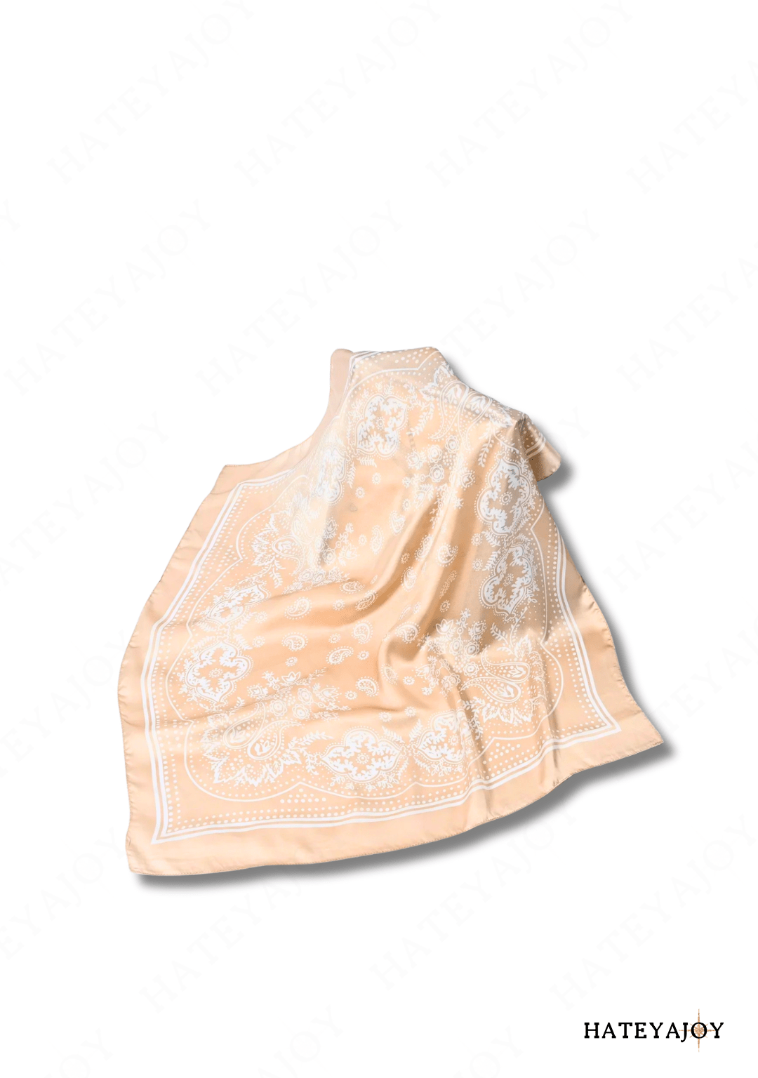 Foulard Carré Satin Femme Boho<br>Wild Soul | HateyaJoy Beige / 70 x 70