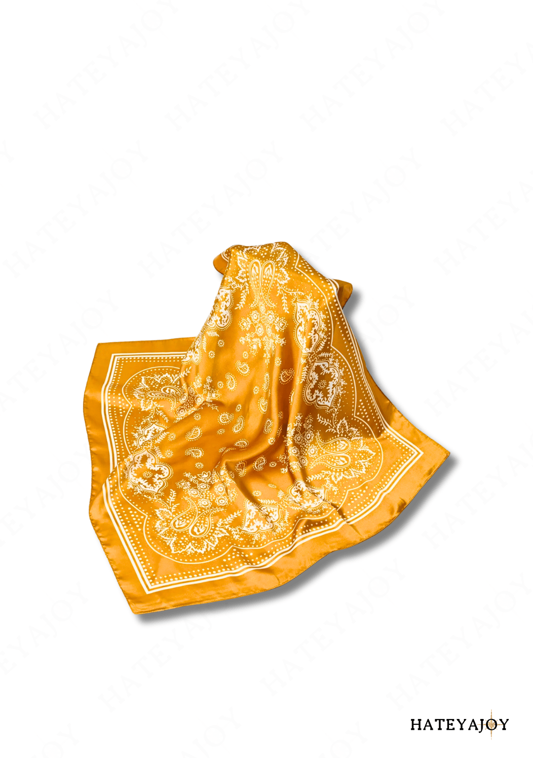 Foulard Carré Satin Femme Boho<br>Wild Soul | HateyaJoy Marron Clair / 70 x 70