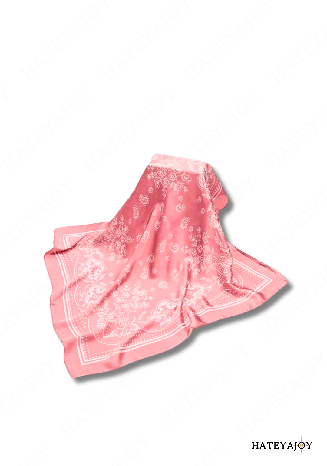 Foulard Carré Satin Femme Boho<br>Wild Soul | HateyaJoy Rose / 70 x 70