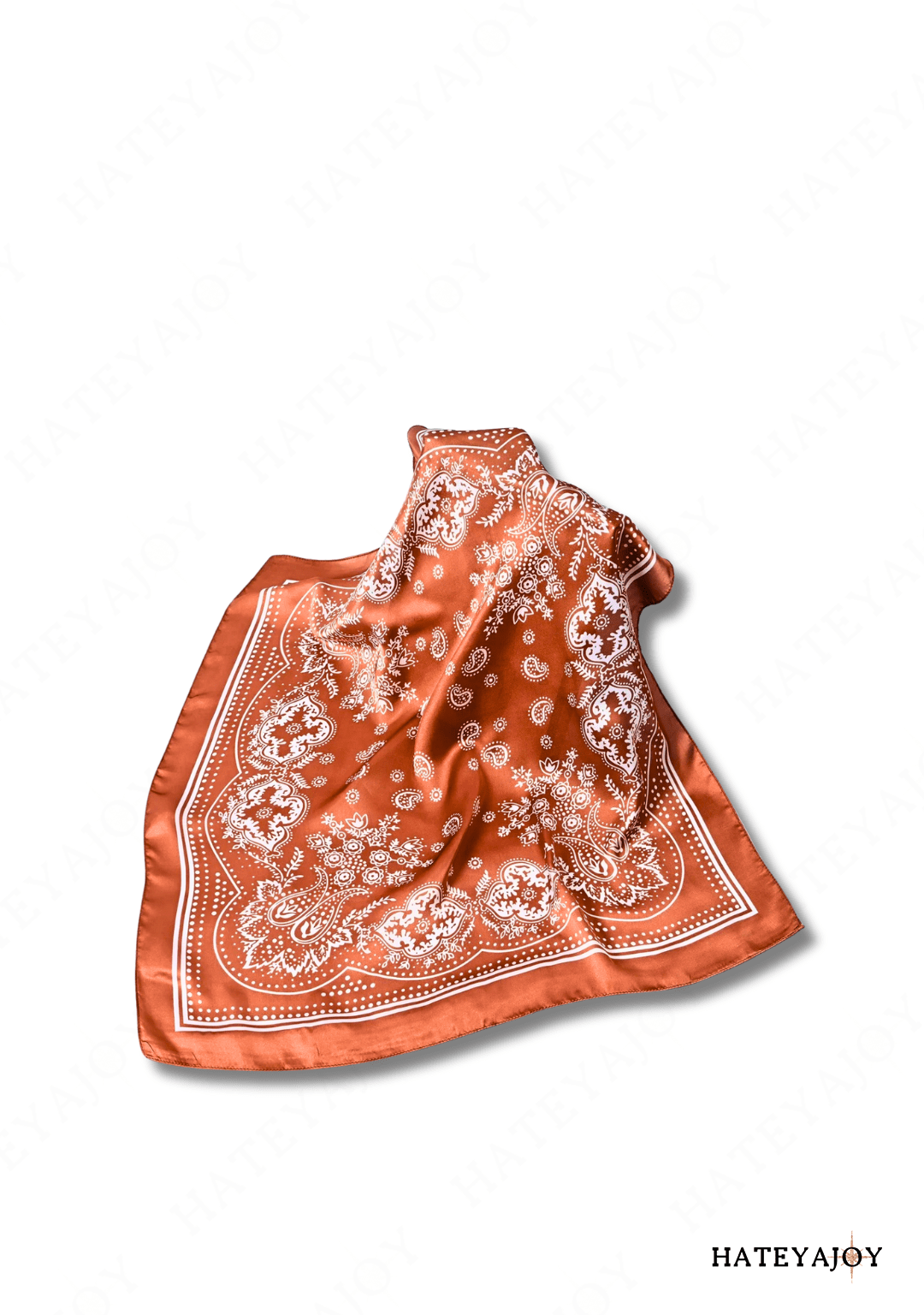 Foulard Carré Satin Femme Boho<br>Wild Soul | HateyaJoy Rose Bronze / 70 x 70