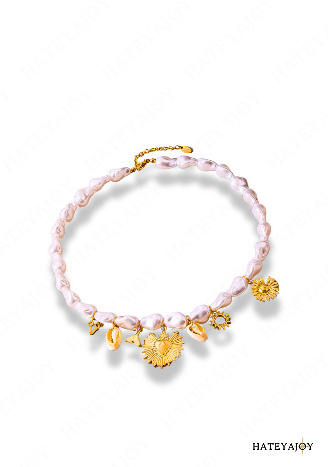 Collier Perles Coquillage Soleil<br>Sunny