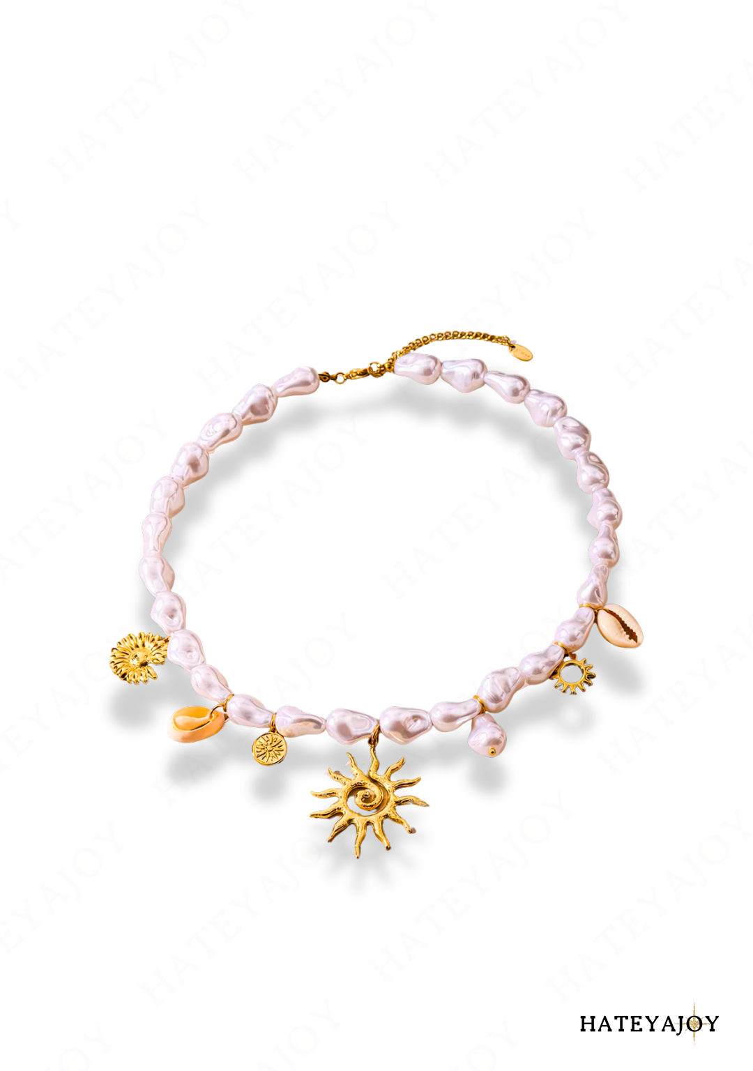 Collier Perles Coquillage Soleil<br>Sunny