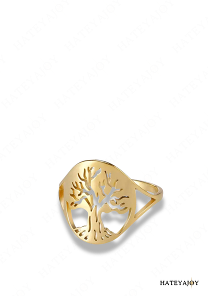 Bague Arbre De Vie Plaqué Or | Marnie