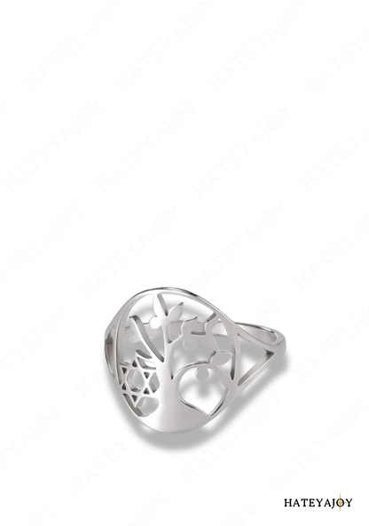 Bague Arbre De Vie Acier Inoxydable | Blythe