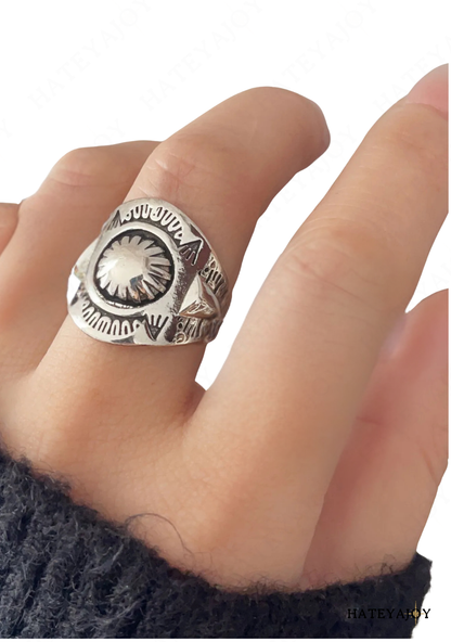 Bague Argent Femme Bohème | Dahlia