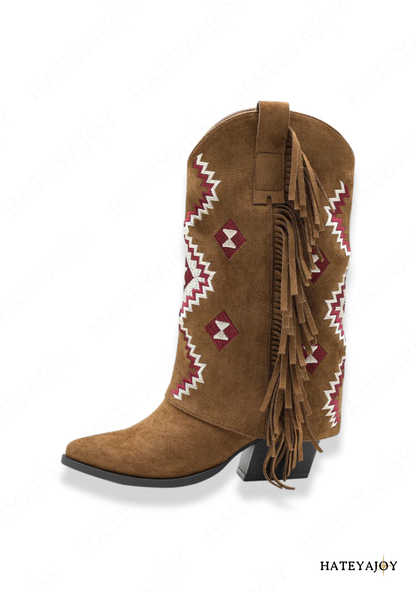Bottes Cowboy Femme Daim | Zaphina