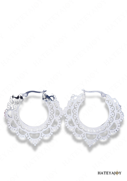 Boucles D'oreilles Créole Floral | Mandy