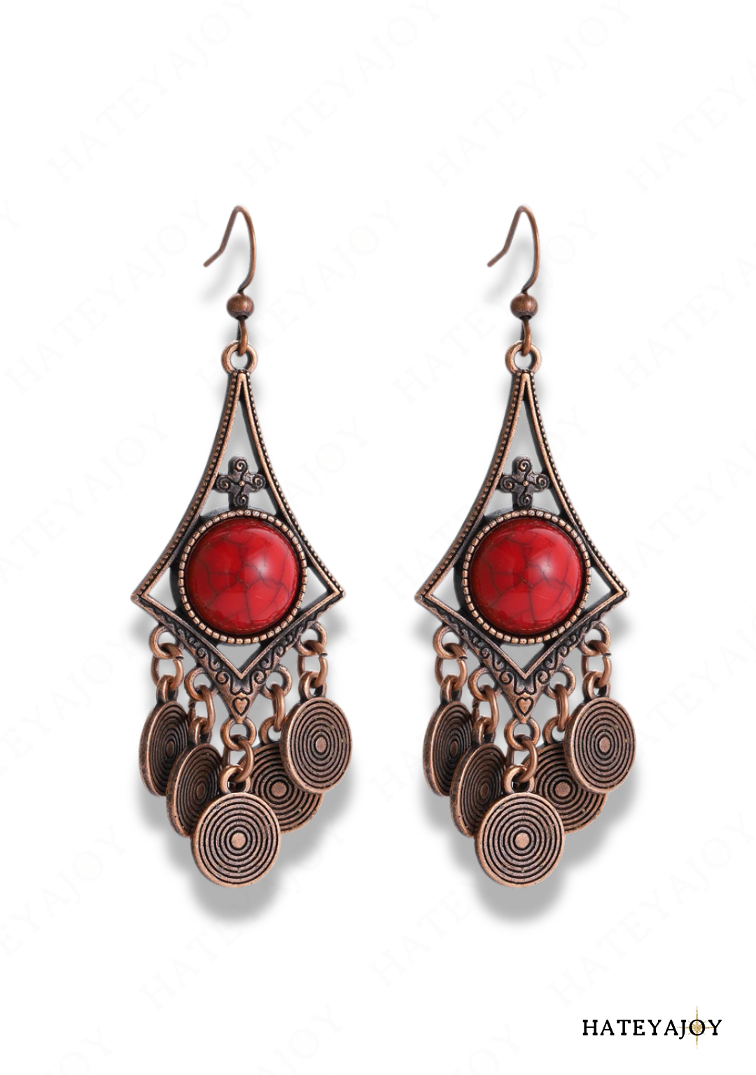 Boucles D'oreilles Pendantes En Cuivre | Etolya