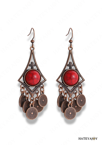 Boucles D'oreilles Pendantes En Cuivre | Etolya