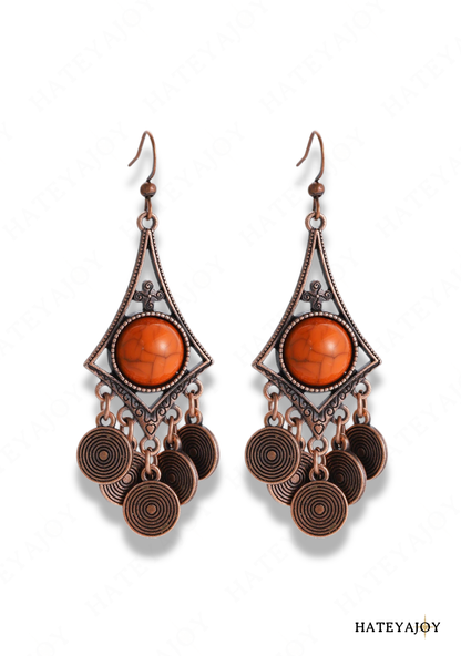 Boucles D'oreilles Pendantes En Cuivre | Etolya
