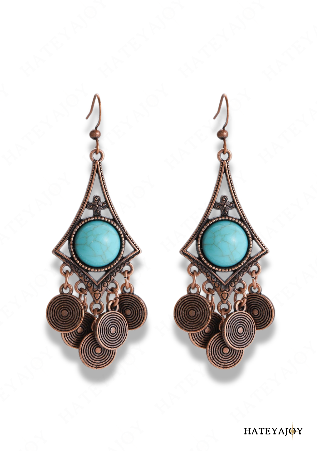 Boucles D'oreilles Pendantes En Cuivre | Etolya