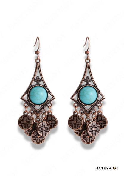 Boucles D'oreilles Pendantes En Cuivre | Etolya