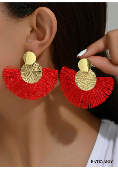 Boucles D'oreilles Pendantes Bohème | Eventail