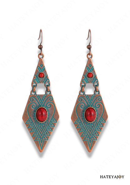 Boucles D'oreilles Ethnique Triangle | Ora