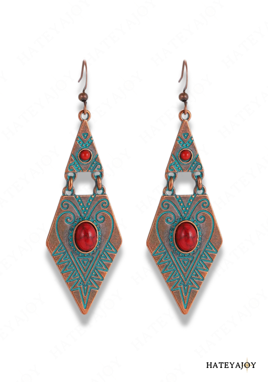 Boucles D'oreilles Ethnique Triangle | Ora