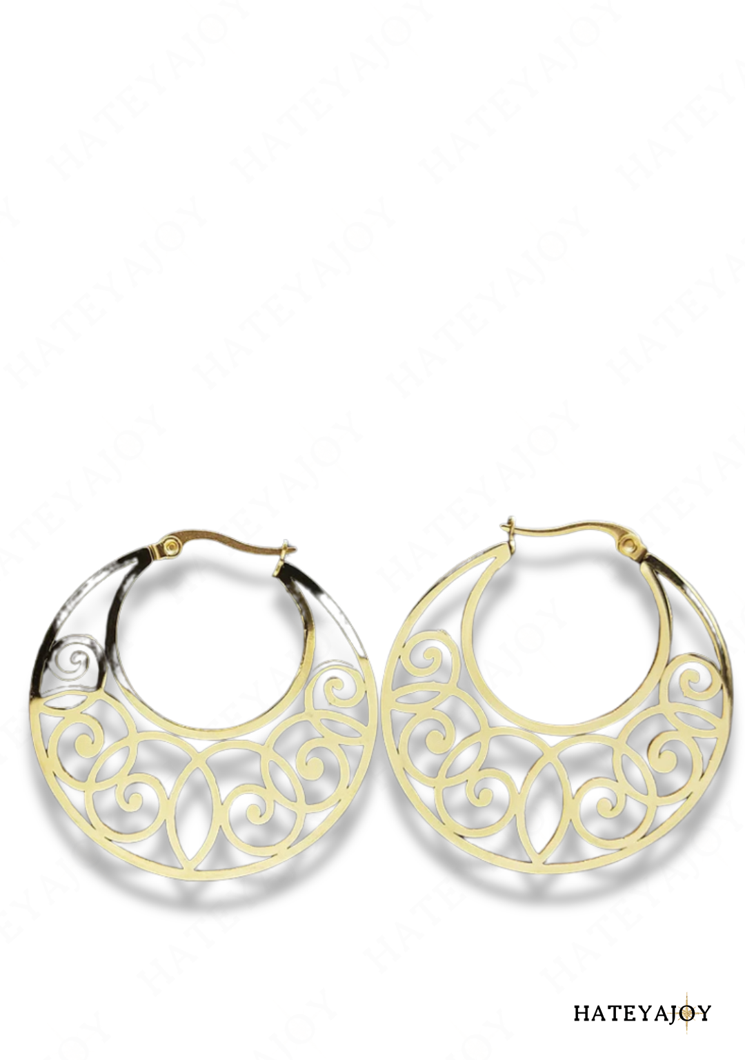 Boucles D'oreilles Indienne Gravée Mandala | Myndy