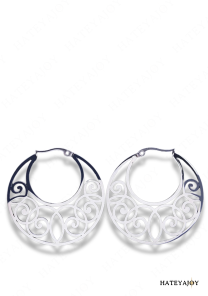 Boucles D'oreilles Indienne Gravée Mandala | Myndy