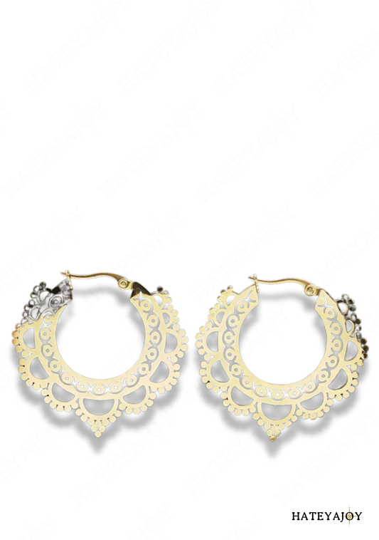 Boucles D'oreilles Créole Floral | Mandy