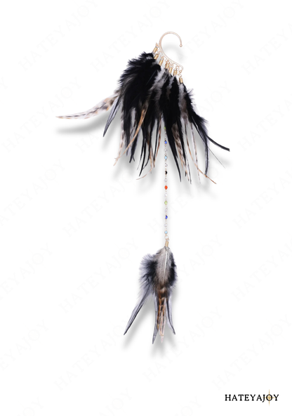 Boucles D'oreilles Longues Plumes Couleurs | Tribu