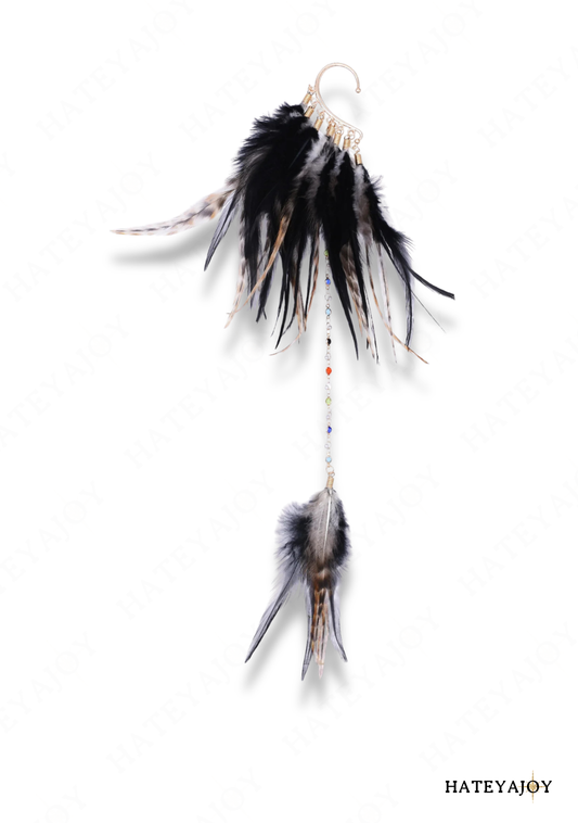 Boucles D'oreilles Longues Plumes Couleurs | Tribu
