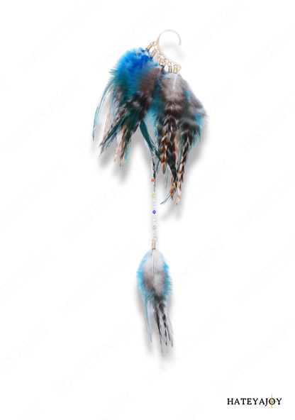 Boucles D'oreilles Longues Plumes Couleurs | Tribu