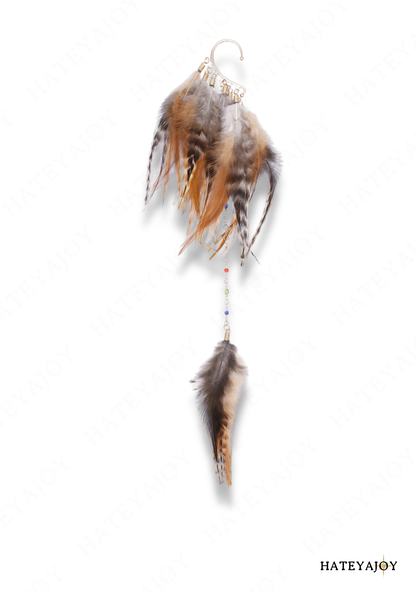 Boucles D'oreilles Longues Plumes Couleurs | Tribu