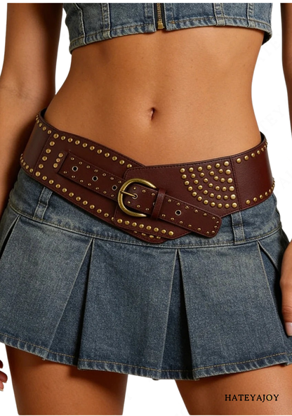 Ceinture Large Cloutée Femme | Winslow