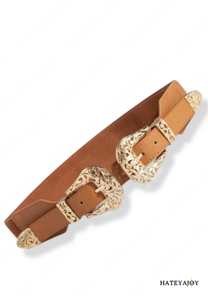 Ceinture Large Elastique Boucles Dorées | Esme