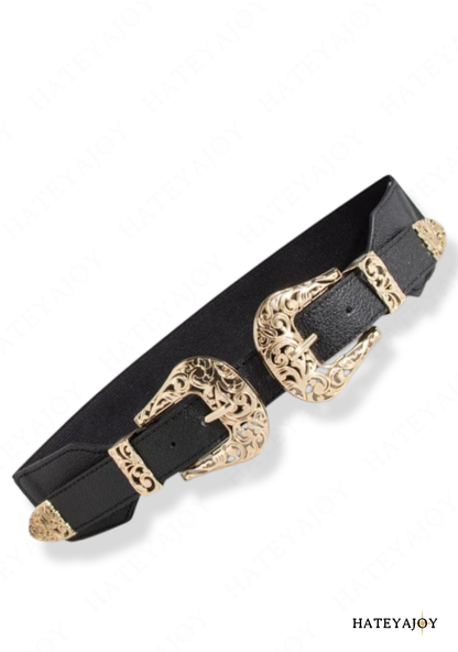 Ceinture Large Elastique Boucles Dorées | Esme