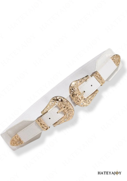 Ceinture Large Elastique Boucles Dorées | Esme