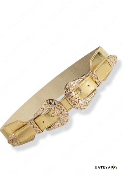 Ceinture Large Elastique Boucles Dorées | Esme