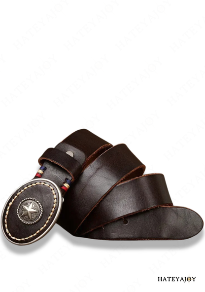Ceinture Cuir Femme Boucle Ovale<br>Texas