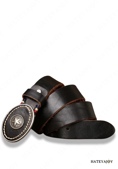 Ceinture Cuir Femme Boucle Ovale<br>Texas
