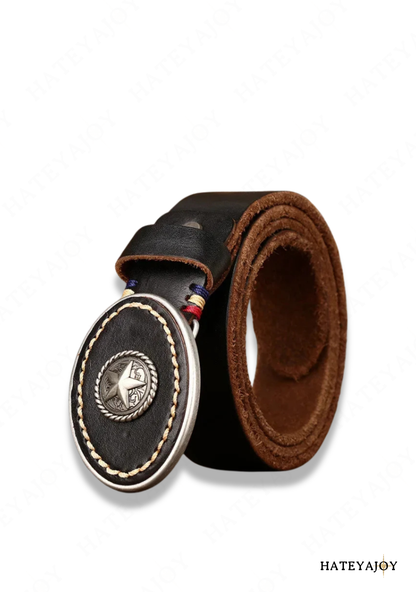 Ceinture Cuir Femme Boucle Ovale<br>Texas