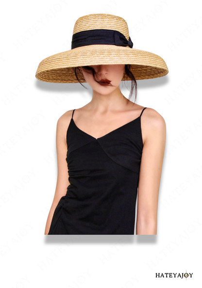 Chapeau De Paille Bord Large Retourné Chic | Clyss