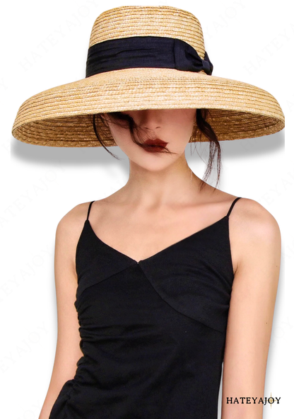Chapeau De Paille Bord Large Retourné Chic | Clyss