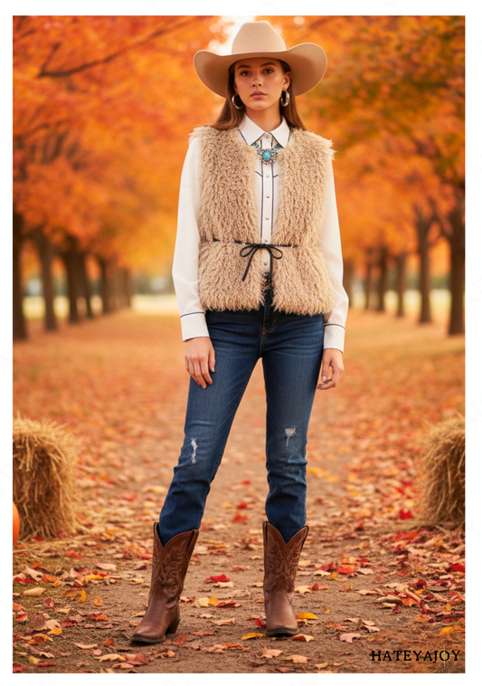 Gilet Sans Manche En Fausse Fourrure LaÏma