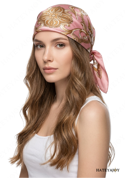Foulard Carré Femme Effet Soie Imprimé Wild Soul