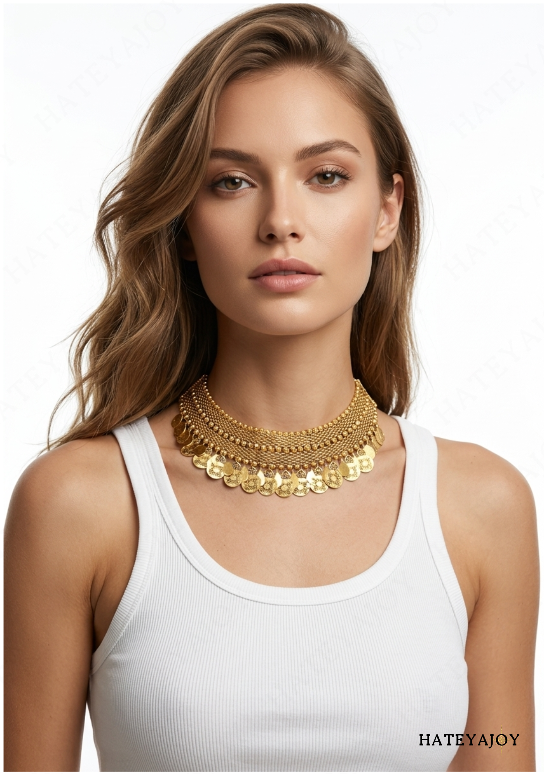Collier Ras de Cou Pièces Bohème<br>Anyma