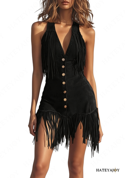 Robe A Frange Style Indienne | Awaka