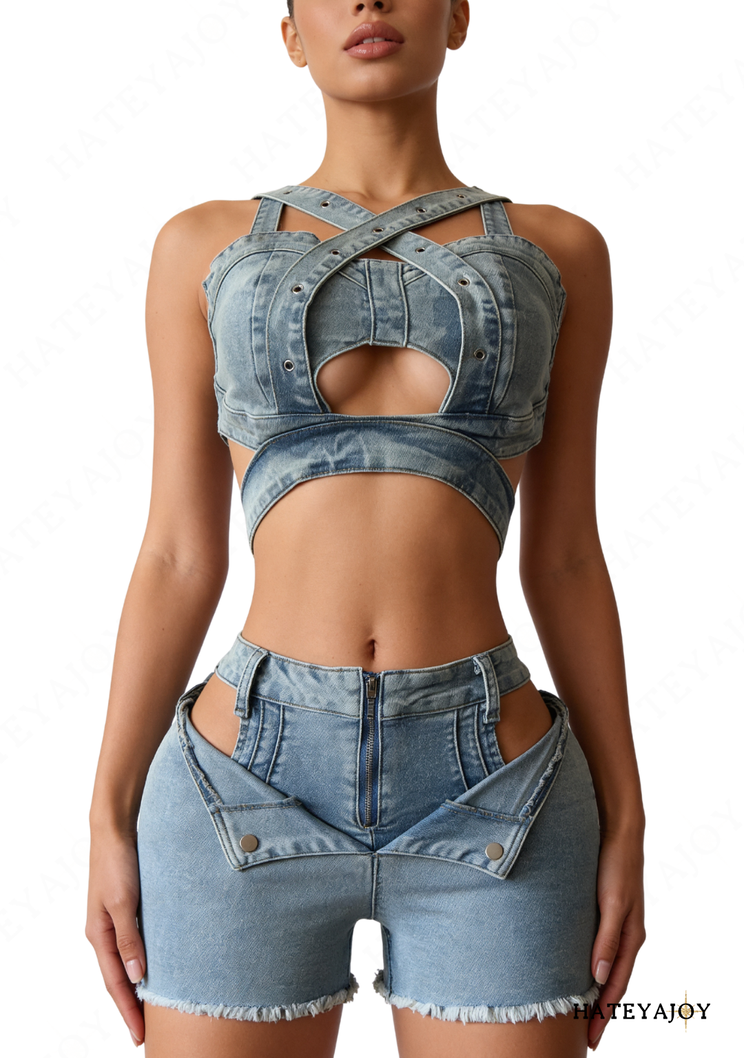Combi Short Jeans Femme | Coy