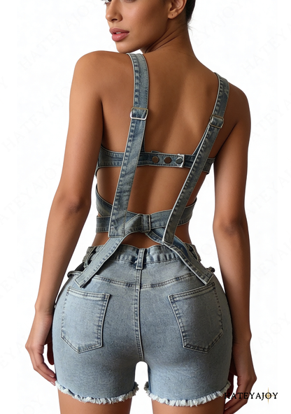 Combi Short Jeans Femme | Coy