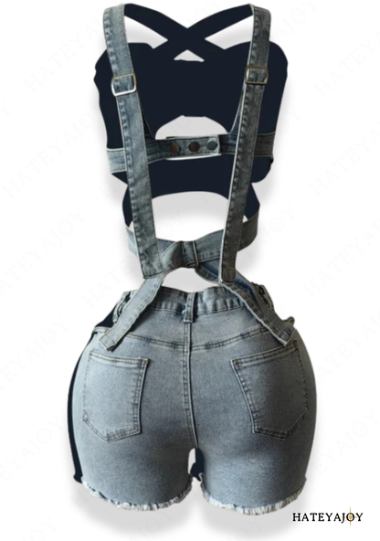 Combi Short Jeans Femme | Coy